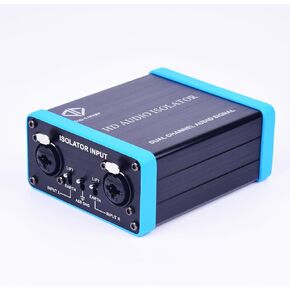 Professional Dual-Channel Audio Isolation Transformer Ground Loop Isolator XLR/1/4" TRS, TS, 6.35mm – Remove Hum, Buzz & Ground Loop Noise for PA, HiFi, Mixers & Sound Systems in Kuwait