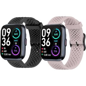 ID208 Plus, IDW13, IDW16, IDW17, IDW19, IDW20, IDW21, IDW23, IDW25, IDW26 Smartwatch Bands, Lamshaw 22mm Sport Strap Watchband Compatible for Quican ID208 Plus 1.8 Inches, aeac ID208 Plus, WMK ID208 Plus 1.8 Inches Smart Watch