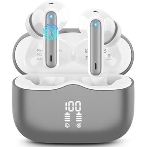 Wireless Earbuds, 2025 Bluetooth 5.4 Headphones in Ear with 4 ENC Noise Cancelling Mic, New Wireless Earphones HiFi Stereo Deep Bass 40H Playtime, LED, In-Ear Bluetooth Ear Buds IP7 Waterproof, USB-C