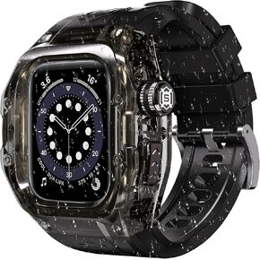 ZPQ for Apple Watch 42mm Waterproof Case with Metal Buckle Band, Full Body Protection with Built-in Screen Protector, Rugged Case Cover Compatible with iWatch Series10 42mm - Black