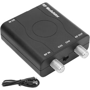 HDMI RF Modulator Adapter, RF Modulator HDMI Coaxial Converter, Support NTSC Format Output, 1080P PLL Control VHF Working Frequency