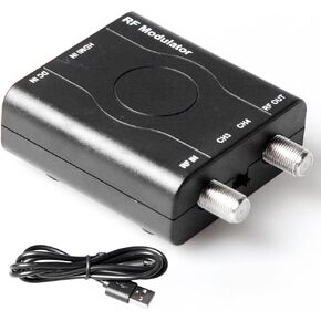 HDMI to RF Modulator, VHF RF Modulator HDMI Coaxial Converter, HDM61 HDMI RF Modulator Adapter for TV NTSC Format Output, 1080P PLL Control for Home TV Game Console