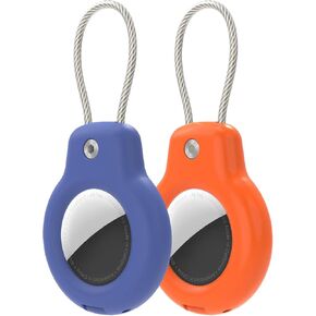 AirTag Holder AirTag Keychain with Screen Protector,IP68 Waterproof AirTags Key Chain for Apple Tag GPS Tracker,Air Tags-4 Pack Holder Tag for Luggage Key,Backpack