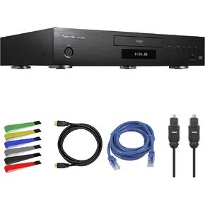 Panasonic DP-UB9000P1K: HDR10+, 4K UHD, Dolby Vision Network Streaming Blu-ray Disc Player + HDMI Cable + Optical Audio Cable