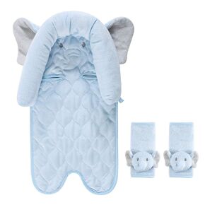 Hudson Baby Unisex Baby Car Seat Insert and Strap Covers, Lamb, One Size