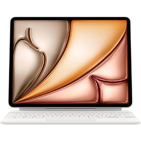 لوحة مفاتيح Apple Magic: لوحة المفاتيح وحالة iPad Air 13 بوصة (M2 و M3) ، اللغة الإنجليزية الأمريكية-أبيض
