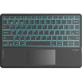 Inateck Tablet Keyboard, Ultra-Slim, AI Function, 7-Color Backlight, Compatible with iPad 10/9/8, iPad Air, 12.9''/ 11''/ 10.5'' iPad Pro, iPad Mini 7/6/5, Supports Windows, iPad OS, Android, iOS