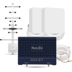 Cell Phone Booster for Home & Muti-Room, Up to 7000Sq. Ft,Cell Phone Signal Booster for Rural Area with 2 Indoor Panel Antennas,Boosts 5G 4G LTE for All U.S. Carriers, FCC Approved