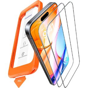 Ultraglass Unbreak Top 9H+ Glass for iPhone 16 Pro Max Screen Protector (12 قدمًا من الدرجة العسكرية المقاومة للتشويش) واقي الشاشة 16 Promax Herged Glass (أطول متينة) تغطية حافة كاملة 6.9 "2 حزمة