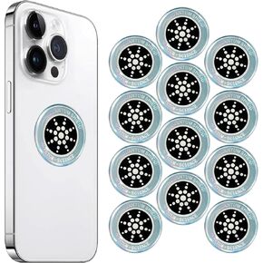 12 Pieces Cell Phone Blocker Protection Neutralizers Stickers for Smart Phones Tablets Laptops Computer WiFi Priner TV Electronic Devices Golden