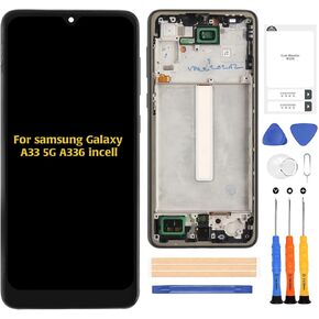 A-MIND for Samsung Galaxy A33 5G A336 LCD Screen Replacement [incell No Fingerprint] A336B A336E A336M A3360 LCD Display Touch Screen Digitizer Full Assembly Repair Kits,with Tools