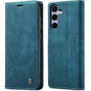 Kowauri for Samsung Galaxy S25 Plus Case, Classic Design Leather Wallet Magnetic Closure Flip Case with Kickstand Card Holder Slot Shockproof Protective Cover for Samsung Galaxy S25 Plus (Black)