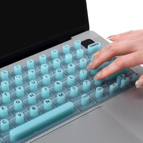 CaseBuy Keyboard Cover for Long Nails, Compatible with 2024 2023 MacBook Air 13/15 M2/M3, 2024-2021 MacBook Pro 14/16 M1/M2/M3/M4 Pro/Max Raised Art Long Nails Keyboard Protector -Purple