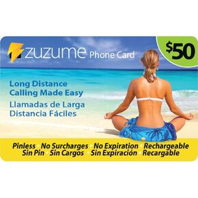 Up to 1724 Minutes Domestic and International Calling Card | PINless, No Expiration, No Hidden Surcharges Prepaid Phone Long Distance Calling Cards | 50 USD