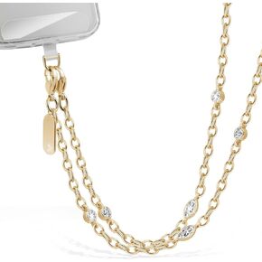 Crossbody Phone Strap Detachable Phone Chain Strap Crossbody Phone Lanyard Chain for Women Gold