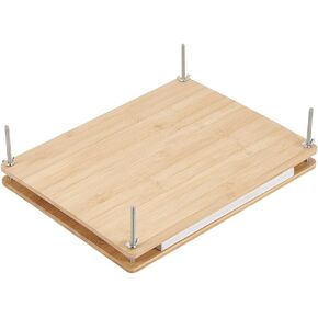 UNICRAFTALE Wooden Book Press Bookbinding Brown Rectangle Bamboo Portable Book Press Bookbinding Tool Flat Paper Press Machine for Bookbinding Supplies DIY Handmade Paper Press 37.3x28.8x0.85cm