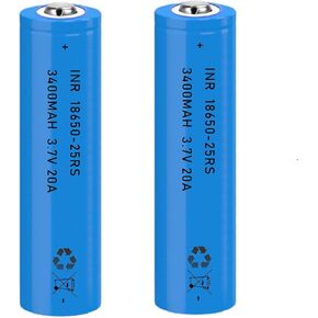 3.7V 18650 Flat top Battery 18650 Rechargeable Batteries 18650 Battery for Headlamp, LED Flashlight, Electronic Devices