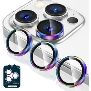 Tensea Camera Lens Protector Compatible for iPhone 16 Pro Max/16 Pro/15 Pro Max/15 Pro, Metal Aluminum Alloy Tempered Glass Cover Camera Screen Protector Accessories, Case Friendly