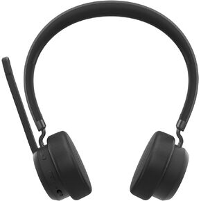 Lenovo Wireless VoIP Headset Teams Certified, Noise-Canceling Mic, Bluetooth 5.3 Multipoint, USB-A Receiver, 31-Hour Talk & 60-Hour Playback, Lightweight Over-Ear Design, Replaceable Earcups
