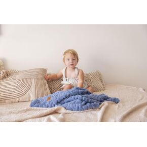 Cuddle Cookie Baby Solid Faux Fur Blanket, 27 x 33 inches, in Gift Box (Grey)