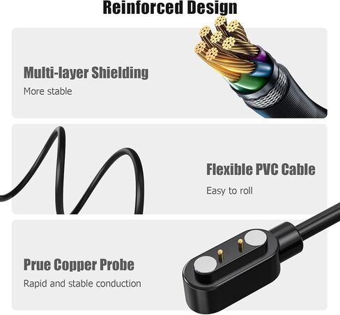 Compatible with Philips GoZero Water Bottle Charger, Magnetic Replacement Charging Compatible for Philips GoZero Smart Water Bottle (2 Pack -Black+White) in Kuwait