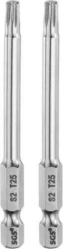 HARFINGTON 2pcs T20 Torx Bit 1/4" Hex Shank 3" Long S2 Steel Magnetic Tamper Resistant Star Bits Torx Head with Hole Industrial Grade for Driver Drill Bits Remove Fastening Screws in Saudi Arabia