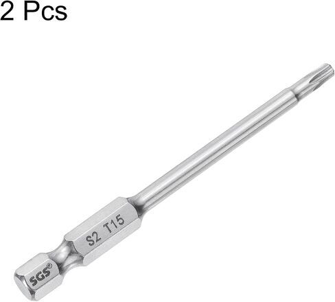 HARFINGTON 2pcs T20 Torx Bit 1/4" Hex Shank 3" Long S2 Steel Magnetic Tamper Resistant Star Bits Torx Head with Hole Industrial Grade for Driver Drill Bits Remove Fastening Screws in Saudi Arabia