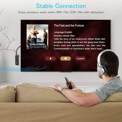 Upgraded Bluetooth 5.3 Transmitter 3-in-1, Portable Wireless Rechargeable Transceiver Adapter for TV PC, Stereo Audio Receiver for Car Speaker System in Kuwait