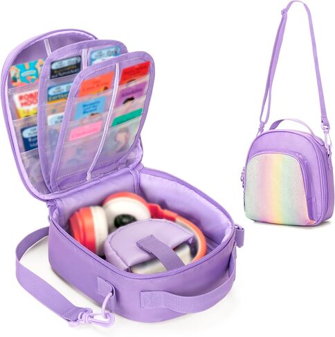 Graoso Carrying Case متوافق مع Yoto Mini (2024 Edition) ، حامل البطاقة يصل إلى 30 بطاقة ، حقيبة تخزين السفر لمشغل الموسيقى الصوتية وملحقات سماعات الرأس ، Blue (حقيبة فقط) in Kuwait