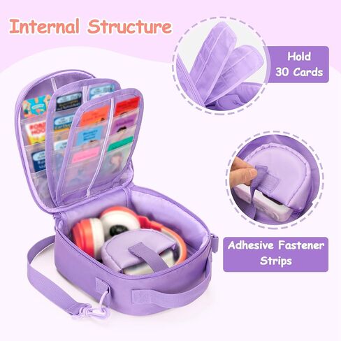 Graoso Carrying Case متوافق مع Yoto Mini (2024 Edition) ، حامل البطاقة يصل إلى 30 بطاقة ، حقيبة تخزين السفر لمشغل الموسيقى الصوتية وملحقات سماعات الرأس ، Blue (حقيبة فقط) in Kuwait
