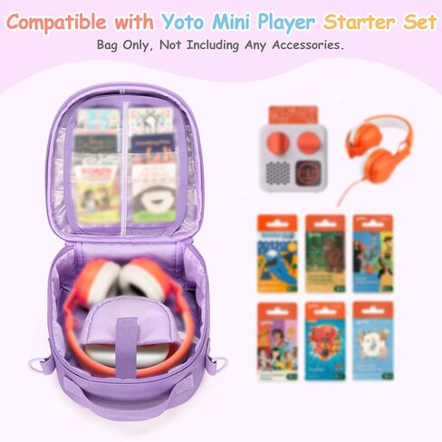 Graoso Carrying Case متوافق مع Yoto Mini (2024 Edition) ، حامل البطاقة يصل إلى 30 بطاقة ، حقيبة تخزين السفر لمشغل الموسيقى الصوتية وملحقات سماعات الرأس ، Blue (حقيبة فقط) in Kuwait