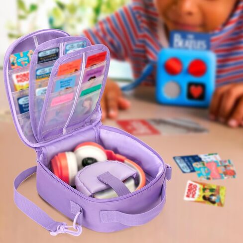 Graoso Carrying Case متوافق مع Yoto Mini (2024 Edition) ، حامل البطاقة يصل إلى 30 بطاقة ، حقيبة تخزين السفر لمشغل الموسيقى الصوتية وملحقات سماعات الرأس ، Blue (حقيبة فقط) in Kuwait