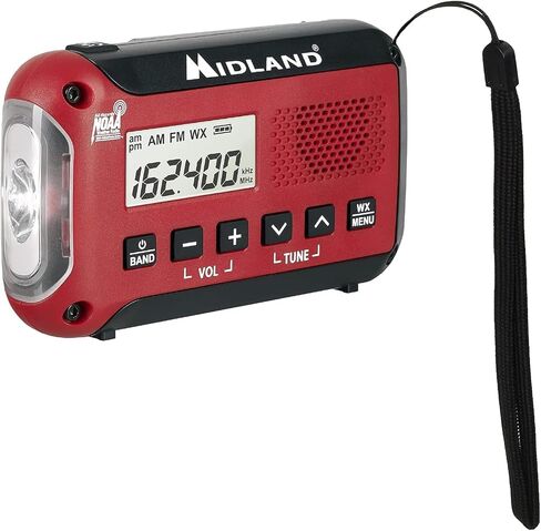 Midland® - ER10VP Weather Radio with Flashlight & Emergency Alert - AM/FM Radio - Compact and Easy to Carry - SOS Strobe Signal and Headphone Jack in Saudi Arabia