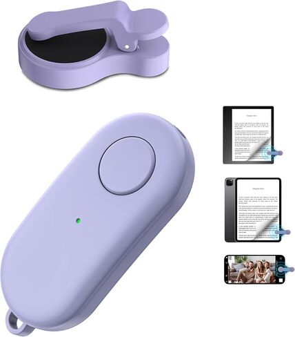 Remote Control Page Turner for Kindle Paperwhite Oasis Kobo eReaders,Kindle Clicker Page Turner Accessories for iPhone,iPad, Android Tablets Reading Novels,Video Record&Shutter Selfie (Light Purple) in Kuwait