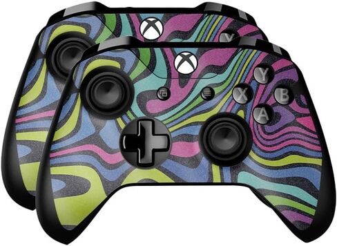 Glossy Glitter Skin متوافق مع Microsoft Xbox One Controller (حزمة 2) - التضاريس الحرارية - قسط 3M فينيل غلاف الالتفاف غلاف ملصق - يسهل تطبيقه | مصنوع في الولايات المتحدة الأمريكية من قبل Mayyskins in Saudi Arabia