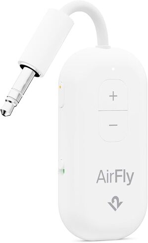 AirFly Pro 2 – Bluetooth Adapter for Airplane, Pair 2 AirPods or Wireless Headphones – 3.5mm AUX Bluetooth Transmitter and Receiver for Cars, Boats, Treadmills, TVs & More – Airplane Travel Essentials in Saudi Arabia