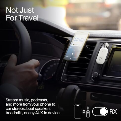AirFly Pro 2 – Bluetooth Adapter for Airplane, Pair 2 AirPods or Wireless Headphones – 3.5mm AUX Bluetooth Transmitter and Receiver for Cars, Boats, Treadmills, TVs & More – Airplane Travel Essentials in Saudi Arabia