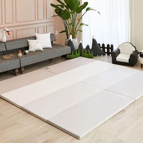 ALZIP MAT Eco Color Folder Urban, Folding Baby Play Mat Eco-Friendly Non-Toxic Non-Slip Reversible Waterproof (G+ (87x55 inch), Grey) in Saudi Arabia