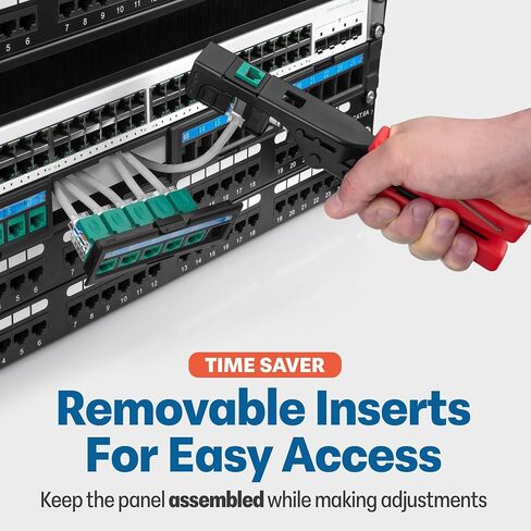 لوحة تصحيح Keystone Port 24 Port 24 (حزمة واحدة) - لوحات قابلة للإزالة 6 شركات للمنفذ - استخدم مع شواهد مفاتيح ملف تعريف ضئيلة فقط (قد لا تتناسب الرافعات الأوسع جنبًا إلى جنب) - مع شريط كبل خلفي قابل للتعديل in Kuwait