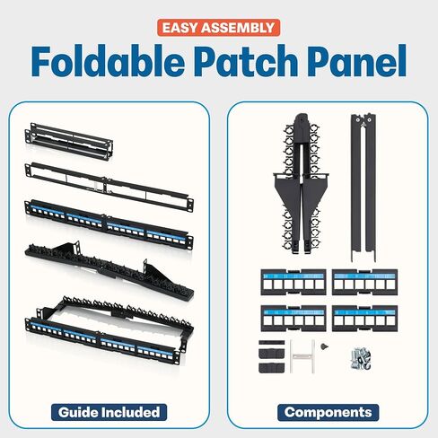 لوحة تصحيح Keystone Port 24 Port 24 (حزمة واحدة) - لوحات قابلة للإزالة 6 شركات للمنفذ - استخدم مع شواهد مفاتيح ملف تعريف ضئيلة فقط (قد لا تتناسب الرافعات الأوسع جنبًا إلى جنب) - مع شريط كبل خلفي قابل للتعديل in Kuwait