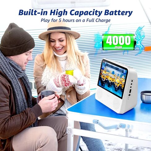 Roadom 9.8 "مشغل أقراص DVD المحمولة مع الشاشة ، 7 '' HD 1024*600 شاشة رقمية ، 4000 مللي أمبير في الساعة صوت استريو Hi-Fi ، جهاز التحكم عن بُعد ، تلفزيون مزامنة ، تشغيل استئناف ، DVD/CD/Bluetooth/USB/خط/مؤقت/تكرار. in Kuwait