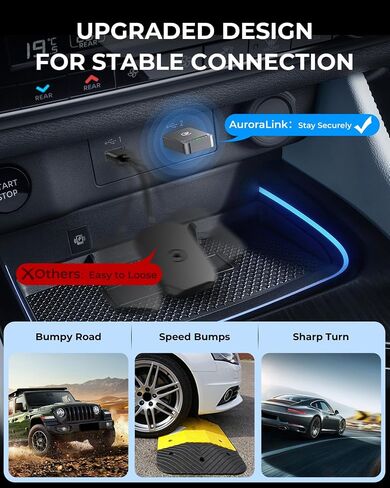محول CarPlay اللاسلكي و Android Auto Wireless Adapter 2-in-1 سريع ومستقر محول لاسلكي تحويل سلكية إلى محول تشغيل السيارات اللاسلكي لـ iOS 10+/Android 11+ (رمادي) in Kuwait