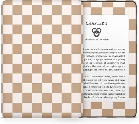 تصميم شطرنج شطرنج على شكل Kindle Colorsoft Skin 2024 ، غلاف الفينيل المتقلب الحد الأدنى ، ملصق ملصق 3M Premium 3M للتغطية السطحية الكاملة (الوردي والوردي الفاتح ، Colorsoft (12th Gen ، 2024)) in Kuwait