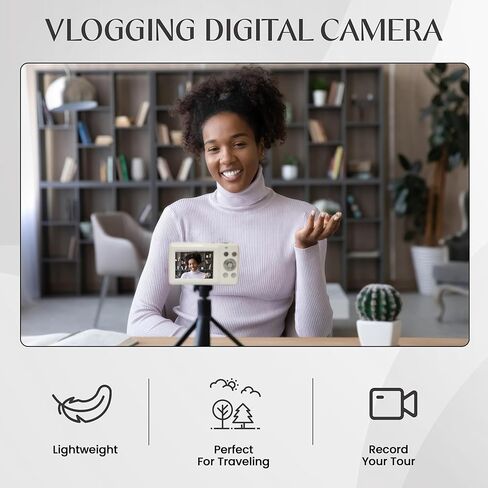 Yashica Digipix 100 Digital Camera - FHD 1080p point و shoot مع Zoom 16x ، يدعم بطاقات Micro SD - Silver in Kuwait