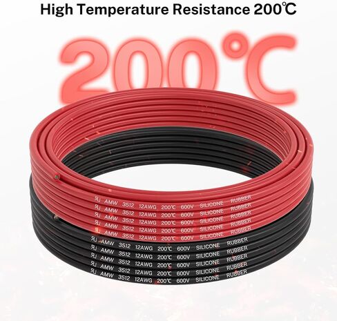 FIRMERST 16 Gauge Flexible Silicone Wire 25FT Red and 25FT Black Stranded Tinner Copper Conductor in Saudi Arabia