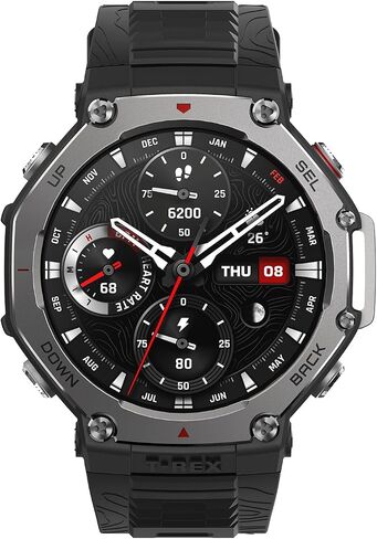 Amazfit T-Rex 3 Military Smart Watch 48mm, Fitness Watches with GPS (with Privacy), AI, Voice Control, Offline Maps, for Android or iPhone, 170 Sports Modes, 328ft Water-Resistant, Black in Kuwait