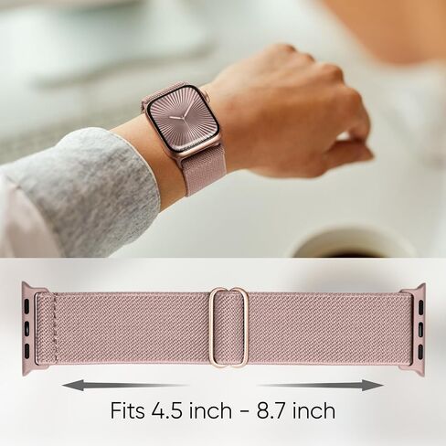 8 Pack Stretchy Solo Loop Band Compatible with Apple Watch Bands for Women Men 40mm 38mm 41mm 42mm 44mm 45mm 46mm 49mm, Nylon Braided Elastic Strap for iWatch Series 10 9 8 7 6 SE 5 4 3 Ultra Ultra 2 in Saudi Arabia