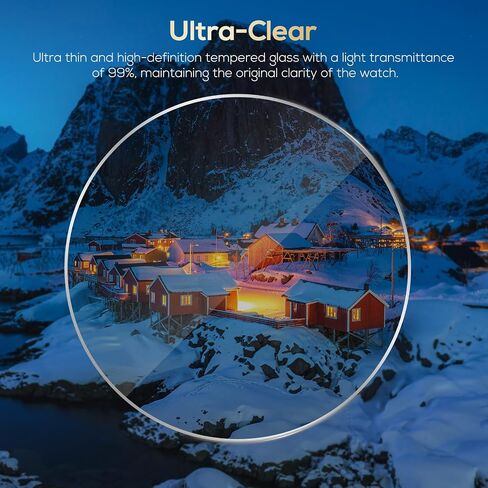 Watbro [3+3pack] لـ Samsung Galaxy Watch 6 Classic 43ms Privacy Screen Protector Glass ، 2.5d 9H Hardness ultra-shin-thin for Samsung Galaxy Watch anti anti scratch ، free bopble anti-peeping in Kuwait