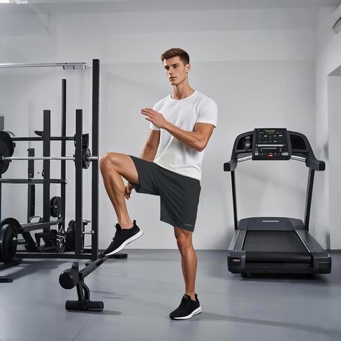 شورت ZONBAILON رجالي رياضي بخصر مطاطي مع جيوب عميقة برباط 9 بوصة درزة داخلية in Kuwait