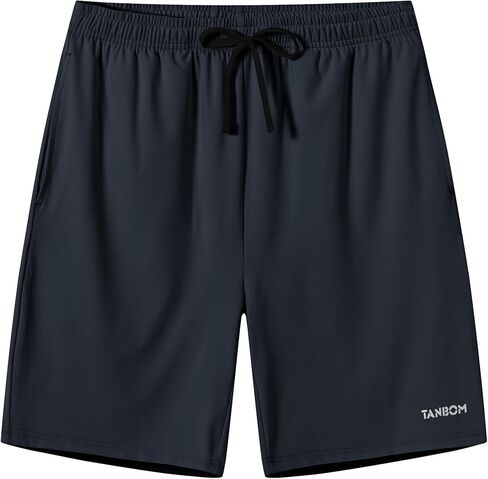 شورت ZONBAILON رجالي رياضي بخصر مطاطي مع جيوب عميقة برباط 9 بوصة درزة داخلية in Kuwait